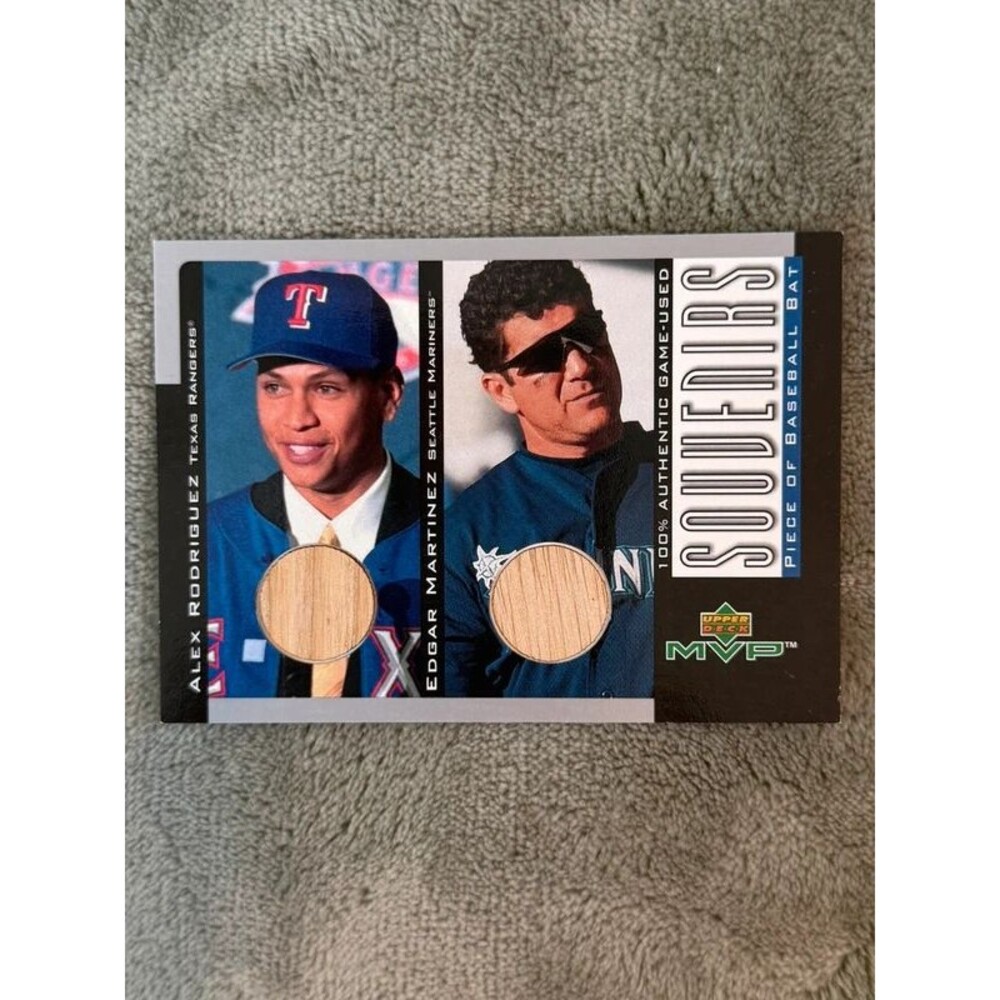 2001 Upper Deck MVP Souvenirs Bat Duos (Card #B-RM), Rodriguez & Martinez